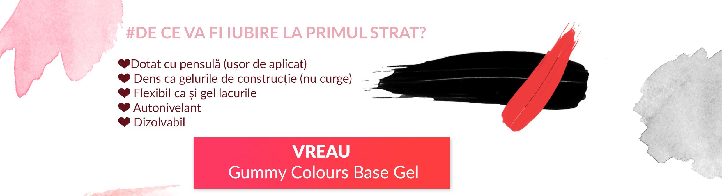 DE CE VA FI IUBIRE LA PRIMUL STRAT? Dotat cu pensulă (ușor de aplicat) Dens ca gelurile de construcție (nu curge) Fleixibil ca și gel lacurile Autonivelant Dizolvabil