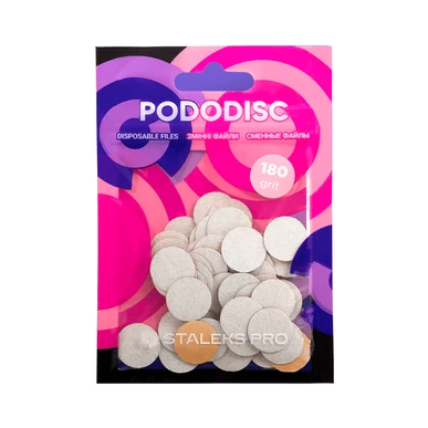 Rezerve pentru disc pedichiură Pododisc Staleks Pro S, 50 buc, 180 gr