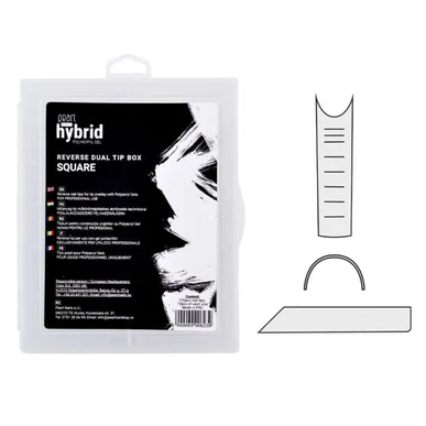 Tipsuri reutilizabile Pătrat PolyAcryl Hybrid cutie 120 buc
