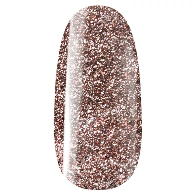 Ojă semipermanentă roz auriu cu sclipici Pearl Nails Classic Gel lac light rosegold  824