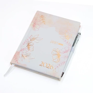 Agendă Pearl Nails 2026 - flowers