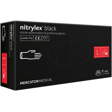nitrylex® black mănuși din nitril negre - mărimea L