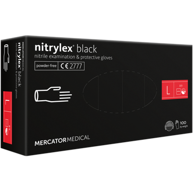 nitrylex® black mănuși din nitril negre - mărimea L
