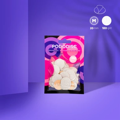 Rezerve pentru disc pedichiură Pododisc Staleks Pro M, 50 buc, 180 gr