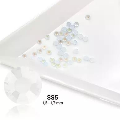 Cristale Unghii Pearl Nails SS5 LU02 White - Glow in the dark - 50buc 