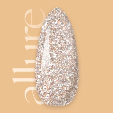 Ojă semipermanentă allure premium auriu cu sclipici G002