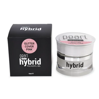  PolyAcryl Gel Hybrid Pearl Nails Glitter Cover Pink 15 ml