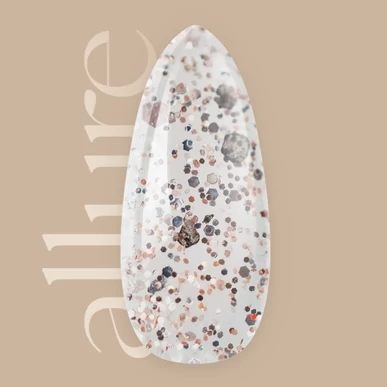 Ojă semipermanentă allure premium auriu cu sclipici G117