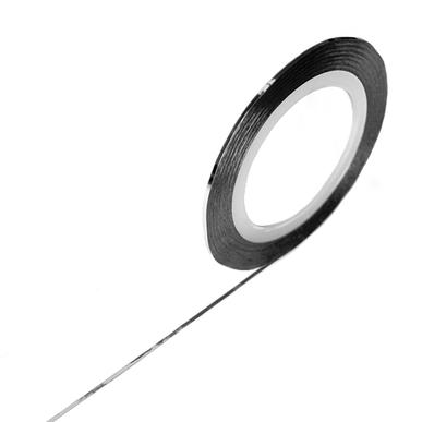 Bandă decorativă unghii 1mm - argintiu