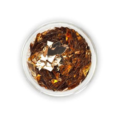 Foițe decor unghii metalice smoke flakes - bronz