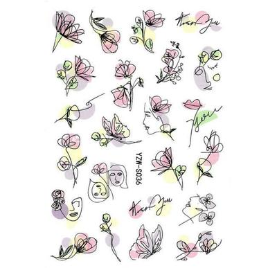 Sticker / Abțibild pentru Unghii - YZW-S036