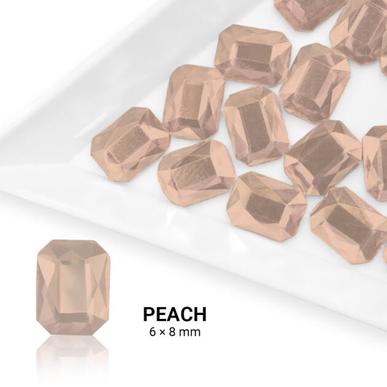 Pietre decorative Unghii dreptunghi  - 6x8mm - Peach
