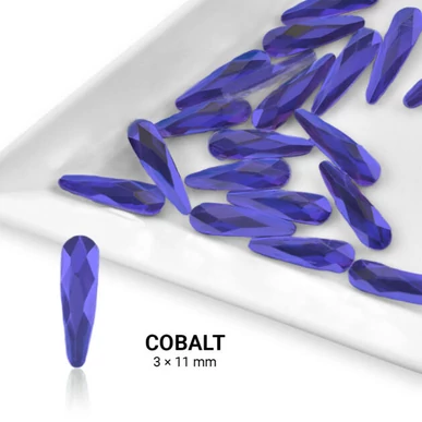 Pietre decorative Unghii lacrimă - 3x11mm - Cobalt