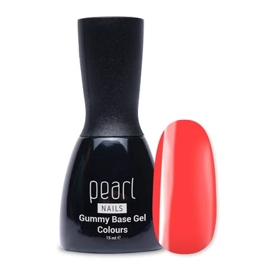 Bază Rubber Gummy Pearl Nails Neon Coral 15 ml