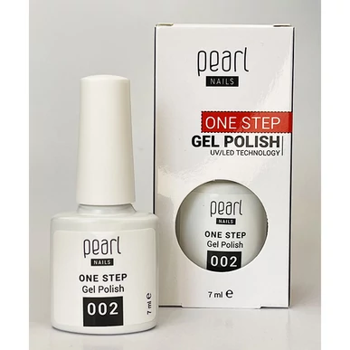 Oja semipermanenta 3 in 1 One Step Color Pearl Nails Alb 002