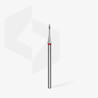 Capăt de freză/bit STALEKS diamantat flacără mini roșu│EXPERT