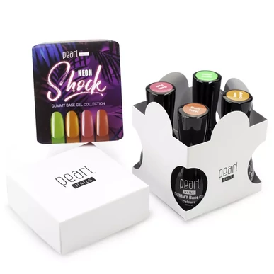 Set Baze Rubber Gummy Base Gel - Neon Shock