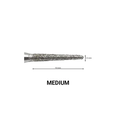 Capăt de freză diamant tip con lung, 11mm