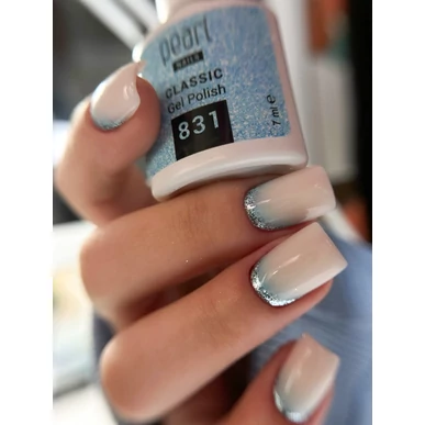 Ojă semipermanentă cu sclipici Pearl Nails Classic Gel lac Glitter Albastru 831