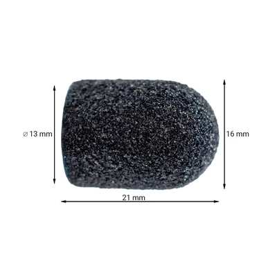 Capișon pedichiură 13 mm din carborundum - 80 grit 5 buc