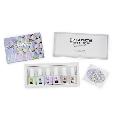 Set 6 oje semipermanente Pearl Nails, Marshmallow