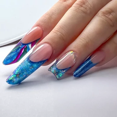 Ojă semipermanentă cu efect Neon Cat Eye Albastru Pearl Nails 731