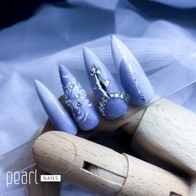 Ojă semipermanentă Albastru Pastel Holo Pearl Nails Classic Gel Lac 817