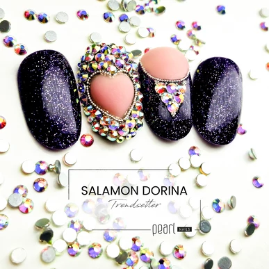 Ojă semipermanentă Mov intens cu sclipici Pearl Nails Classic Gel Lac 832