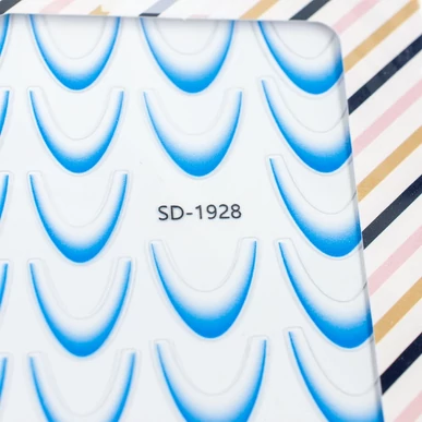 Sticker pentru degrade/ombre french albastru deschis
