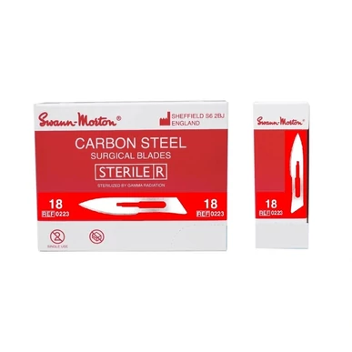 Swann-Morton lamă de bisturiu sterilă nr. 18 – 100 bucăți