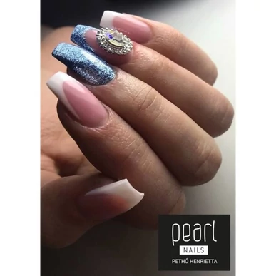 Gel color Albastru cu sclipici intens Pearl Nails 5 ml 804