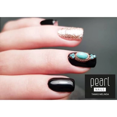 Gel colorat Cupru cu sclipici intens Pearl Nails 5 ml 803