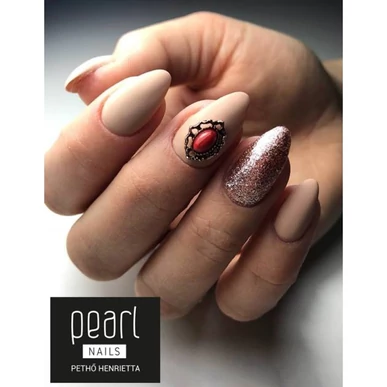 Gel colorat Cupru cu sclipici intens Pearl Nails 5 ml 803