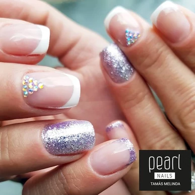 Gel colorat Roz cu sclipici intens Pearl Nails 5 ml 806