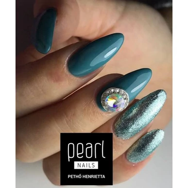Gel colorat Verde cu sclipici intens Pearl Nails 5 ml 807