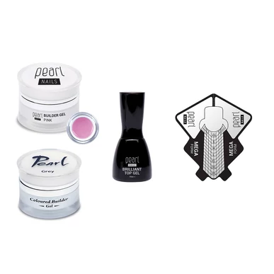 Kit babyboomer | Gel de construcție colorat gri + Brilliant Top