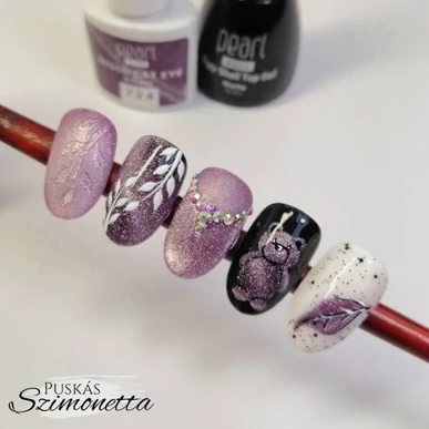 Ojă semipermanentă Cat Eye Disco Pearl Nails Violet gel lac 7ml 724