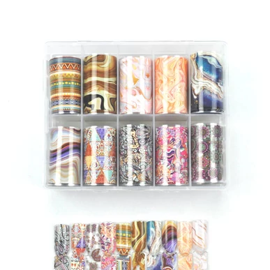 Box Folie de transfer unghii 10in1 - Abstracts