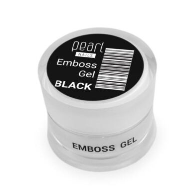Gel color 3D Negru Emboss Pearl Nails 5ml