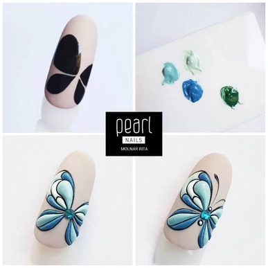 Gel color 3D Alb Emboss Pearl Nails 5ml