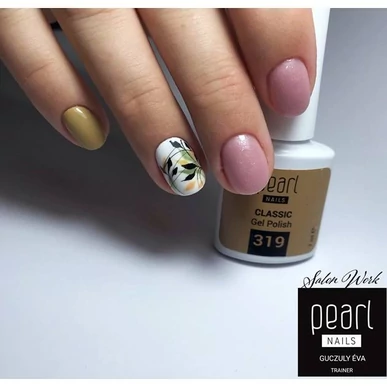 Ojă semipermanentă Galben Muștar Pearl Nails Classic Gel Lac 319
