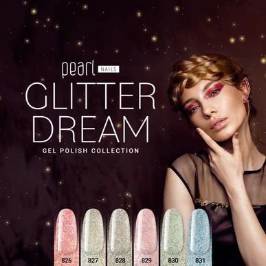 Ojă semipermanentă Roz Pearl Nails Classic Gel lac Glitter Pink Rosé 826