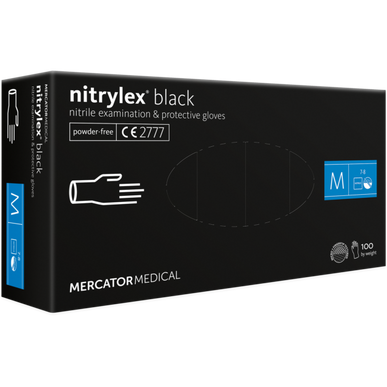 nitrylex® black mănuși din nitril negre - mărimea M