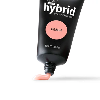  PolyAcryl Gel Hybrid Pearl Nails Peach