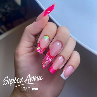Ojă semipermanentă cu efect Neon Cat Eye Coral Pearl Nails 7ml 735