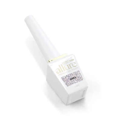 Ojă semipermanentă allure premium mov cu sclipici G001