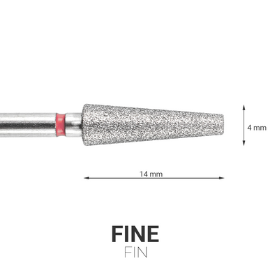 Capăt de freză diamantat  în formă de con - Fine