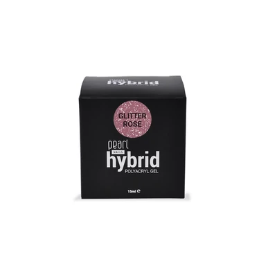  PolyAcryl Gel Hybrid Pearl Nails Glitter Rose 15 ml