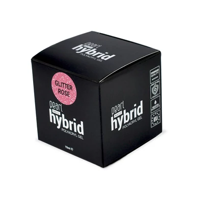  PolyAcryl Gel Hybrid Pearl Nails Glitter Rose 15 ml