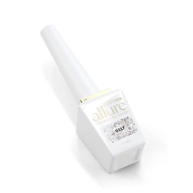 Ojă semipermanentă allure premium auriu cu sclipici G117